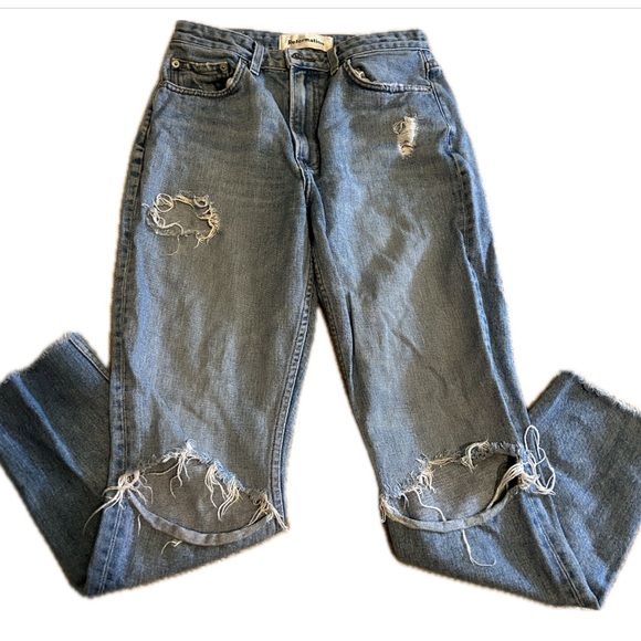 Reformation Light Blue Denim Pants - Picture 1 of 5